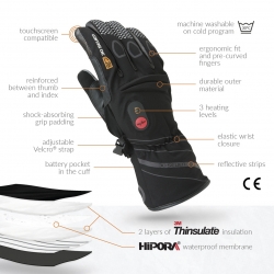 30Seven Beheizbare Fahrradhandschuhe Race